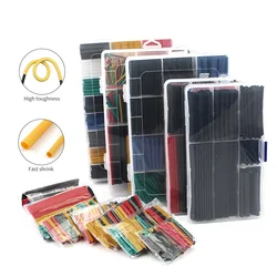 328 pces/560 pces calor shrinkable tubo conjunto sleeving termoresistant, cabo de fio eletrônico isolou a tubulação impermeável do psiquiatra de calor