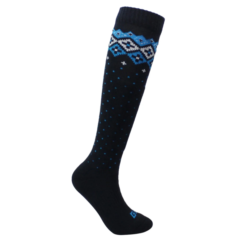Adult Child Wool Blend Holding Winter Warm Ski Snow Stretchy Long Socks Winter Ski Socks