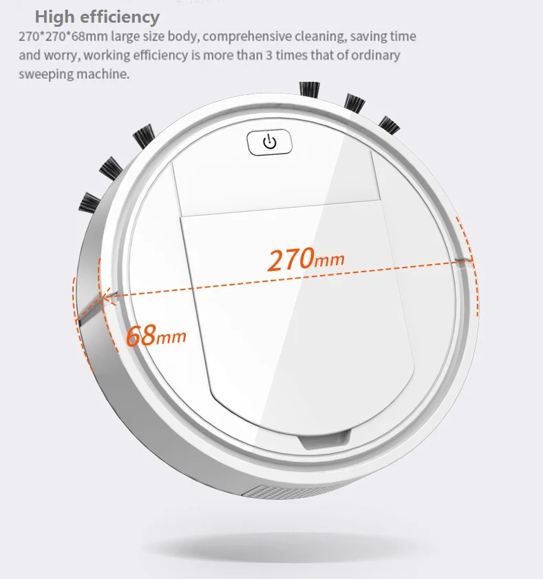 3 in1 Automatic Wireless Robot Vacuum Cleaner Sweeping USB Charging Intelligent Vaccum Cleaner Robots Household Home Machine