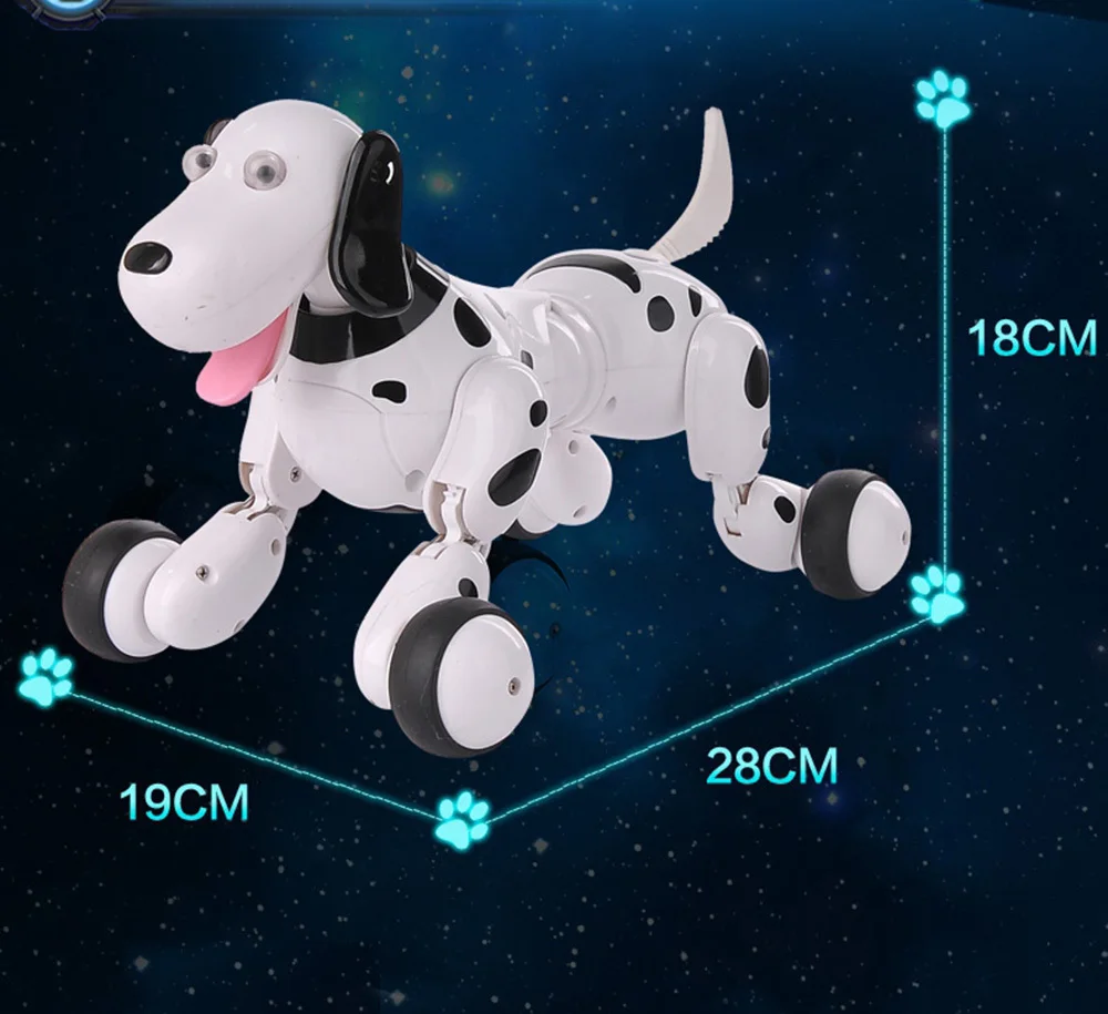 HappyCow 777-338 подарок на день рождения игрушки rc животные 2,4 г пульт дистанционного управления умная собака электронный питомец детская игрушка Танцующий Робот собака