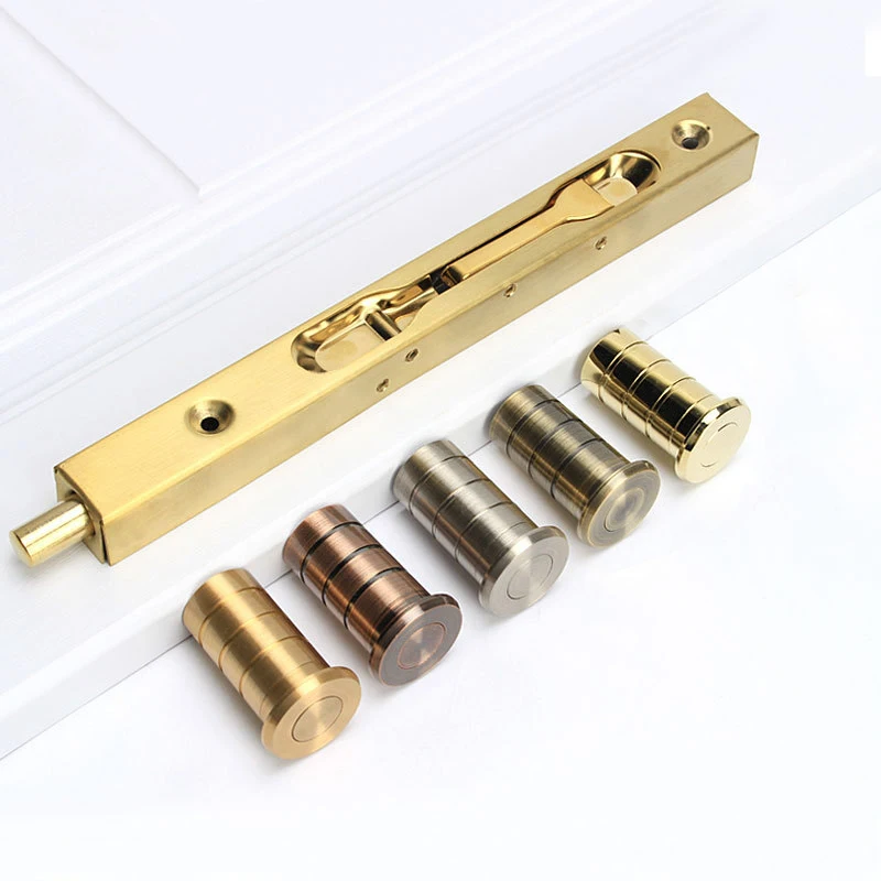 

Concealed Door Latch Fixing Screws Lever Action Display Flush Bolt Home Entrance Anti Theft Sliding Locks