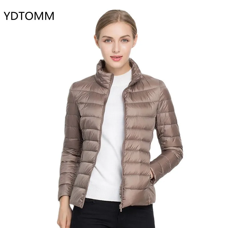 Women Winter Oversize Coat New Arrival 2022 Ultra Light White Duck Down Jacket Slim Outwear Puffy Portable Windproof Down Coat
