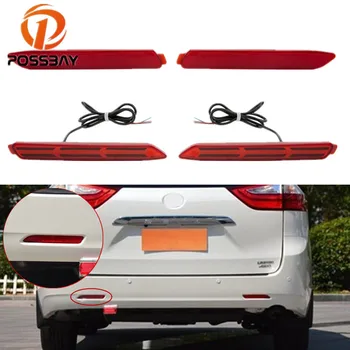 

POSSBAY 2Pcs/set For Lexus RX300 GX470 Accessories Brake Light LED Rear Bumper Reflector For Toyota Sienna 2010-2017