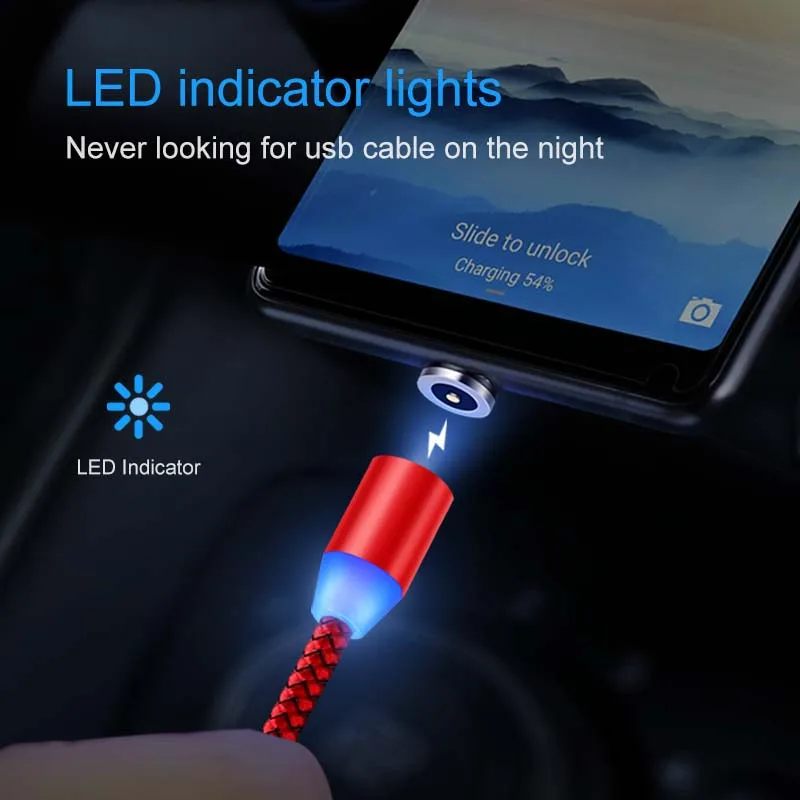 Магнитный провод USB Type C кабель зарядное устройство для Samsung A70 A50 A30 OPPO Reno Z Find X Huawei