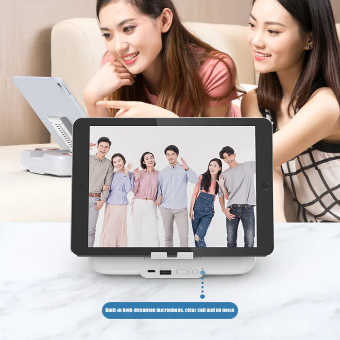 Wireless Charging Mobile Phone Stand Holder Powerbank Portable 10000mAh Bluetooth Speaker GK99