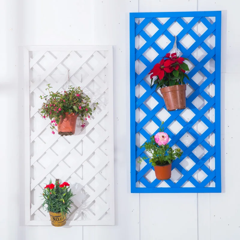Wall Hanging Decoration Anti-corrosion Balcony Wall Hanging Plant Climbing Vine Wall Hanging Wall Grid Partition Flower Shelf