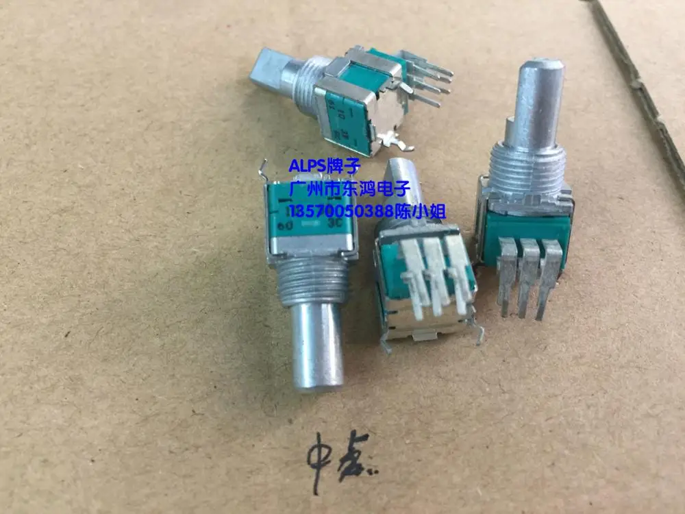 2PCS/LOT ALPS Alps type RK09L precision potentiometer double B10K*2 belt middle point half shaft long 15mm | Обустройство дома
