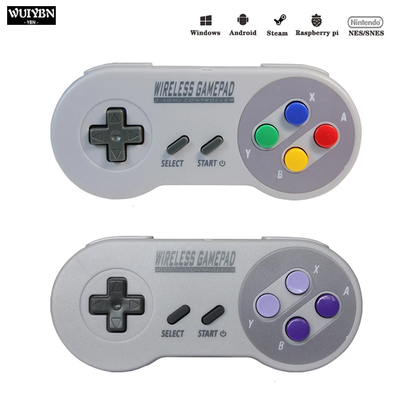Wireless Gamepad 2 4ghz Joystick For Nes Snes Super Nintendo Classic Pc Android Raspberry Wireless Usb Controller Gamepads Aliexpress