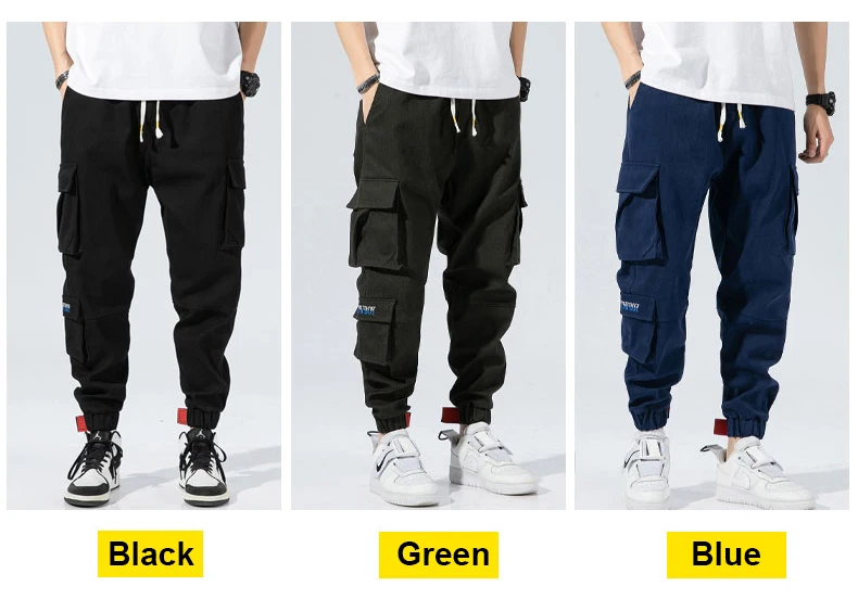 2021 Spring Autumn New Men Sports Cargo Pants Men Harlan High Quality Large Size Loose Casual Pants Men Ankle-Length Pants M-8XL slim fit cargo pants