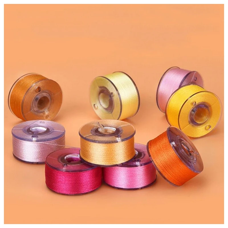 Bobbin кейс Органайзер с 25 прозрачных катушки для швейных машин и Ассорти цветная пряжа вязание для Brother/Babylock/Janome/Kenm