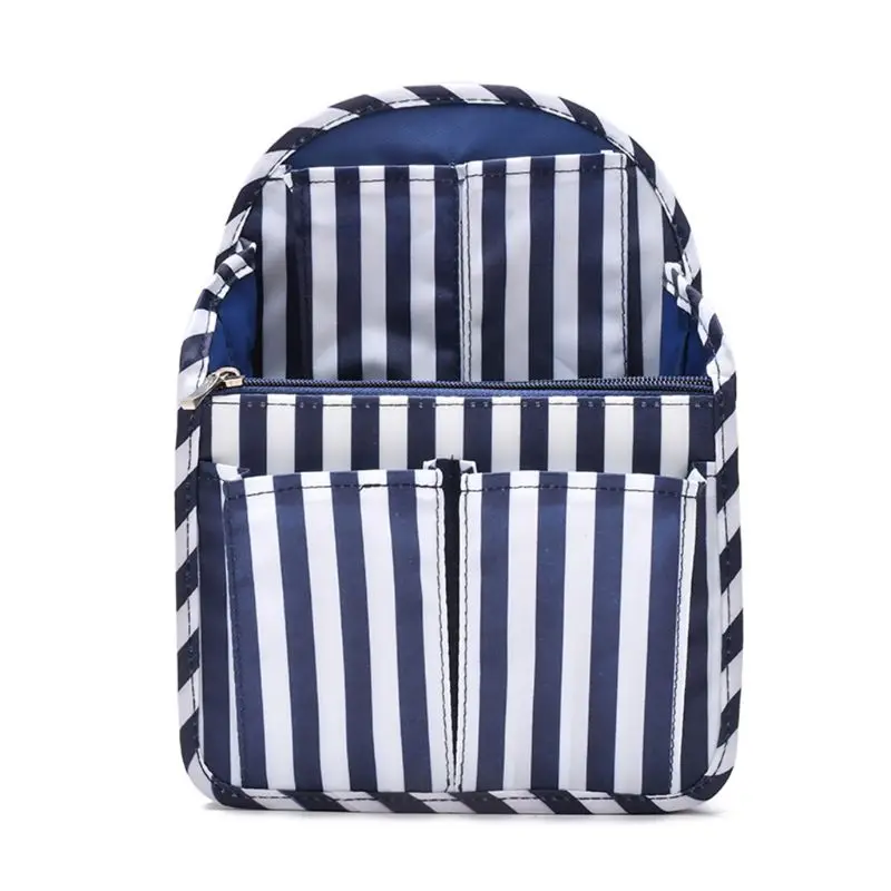 Travel Oxford Cloth Insert Bag Backpack Organizer Multi Pocket Multi-Purpose New