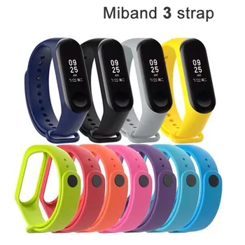 

Replacement Silicone Wrist Strap For Mi Band 3 With 11 Color Running Man Fitness Smart Ring Smartband Bracelet For Xiaomi