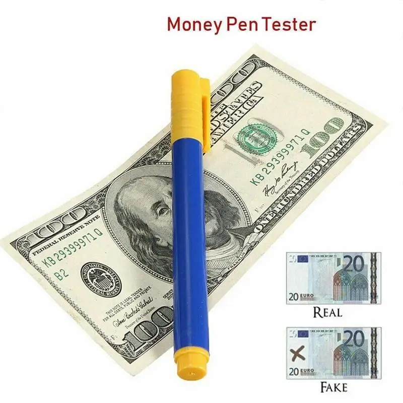 5pcs/bag Watermark Money Checker Pen Cash Handling Counterfeit Note Pens Banknote Tester Pen