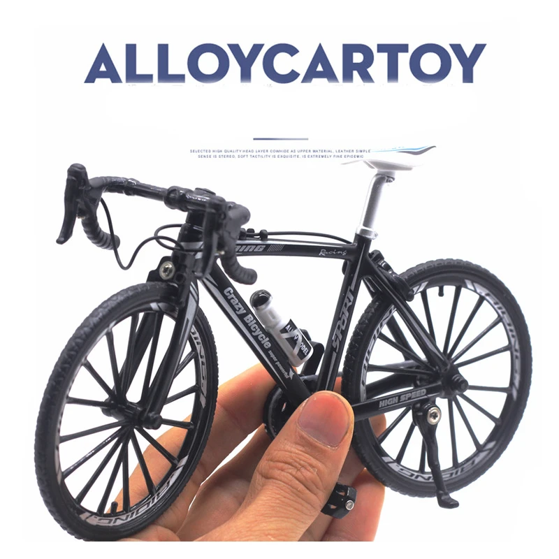 1:10 Model Alloy Bicycle Diecast Metal Finger Mountain bike Toy Bend Road Kids