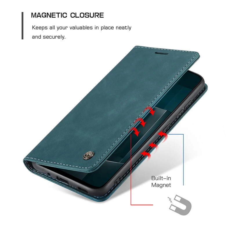

CaseMe Retro Leather Flip Case For Samsung Galaxy S20 Plus S20 Uitra Magnetic Wallet Slot Stand For Samsung Note10 Plus Cover