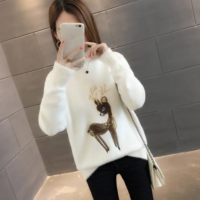 new autumn and winter wear pullover sweater Korean version of the loose bottom net red shirt female foreign gas sweater