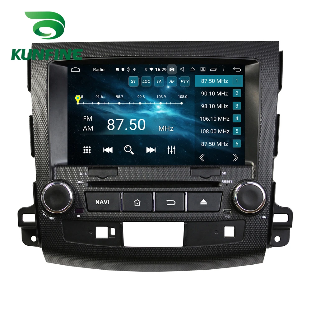 Android 9,0, четыре ядра, 4 Гб ОЗУ, 64 Гб ПЗУ, автомобильный DVD, gps, мультимедийный плеер, стерео, для MITSUBISHI Outlander, 2006-2012 радио, wifi
