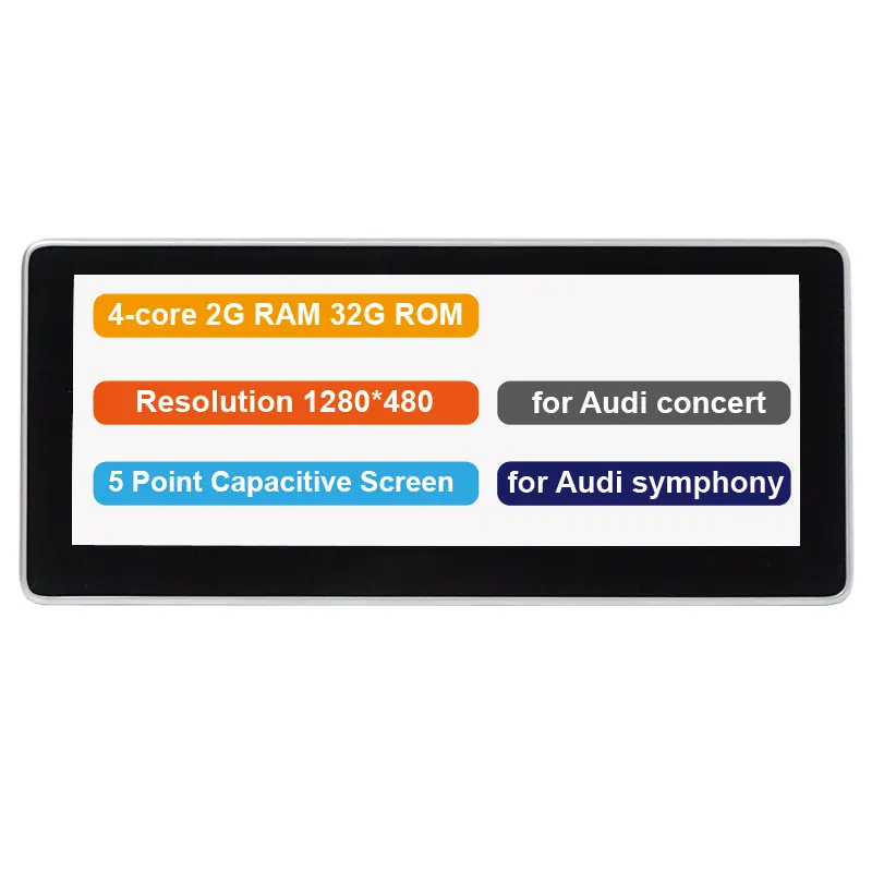 4G ram 64G rom Android дисплей для Audi Q5 2009- 10,2" сенсорный экран gps-навигация, радио, стерео тире мультимедийный плеер - Цвет: 4-2-32G for Concert