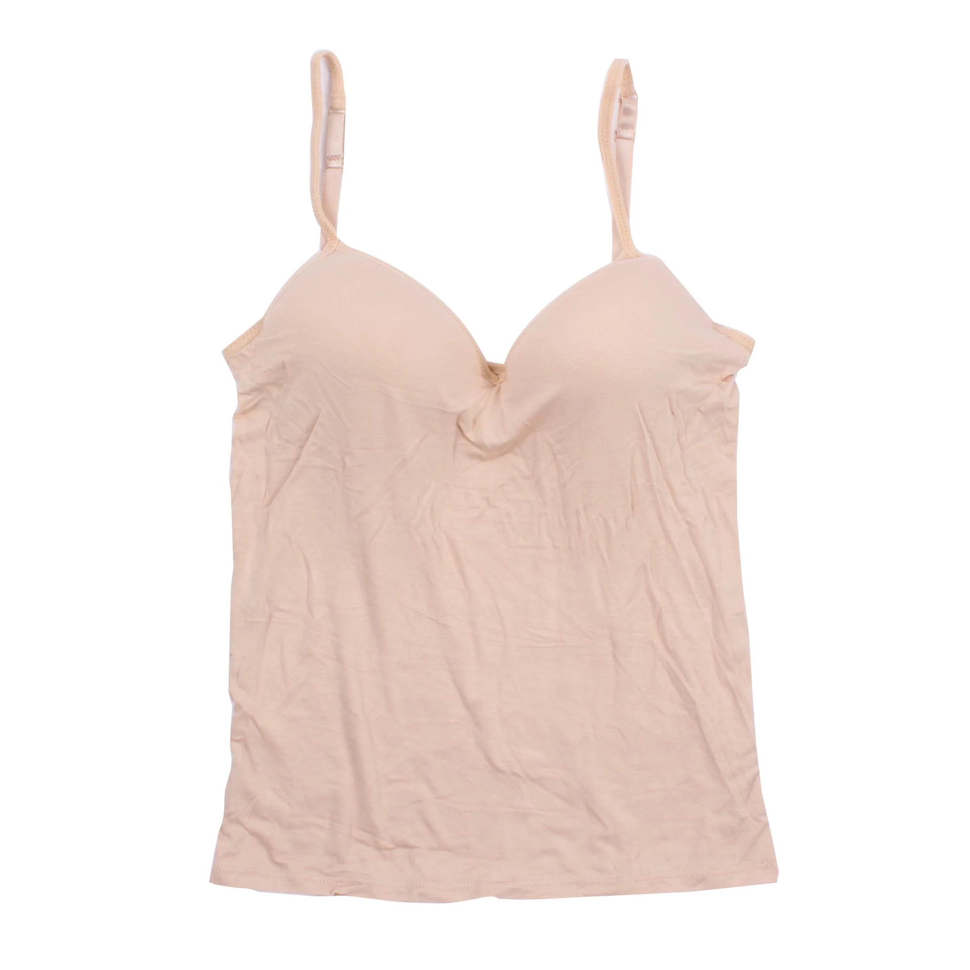 

Women's Sexy Vest v-Neck Camisole Push-Up Solid Color Saco Simple Female Padded Sports Top With Chest Pad