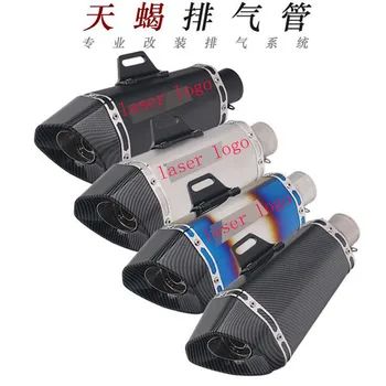 

Motorcycle exhaust pipe taper large hexagon exhaust with DB killer escape moto for Z250 GSXR250 RC390 cbr1000rr s1000r