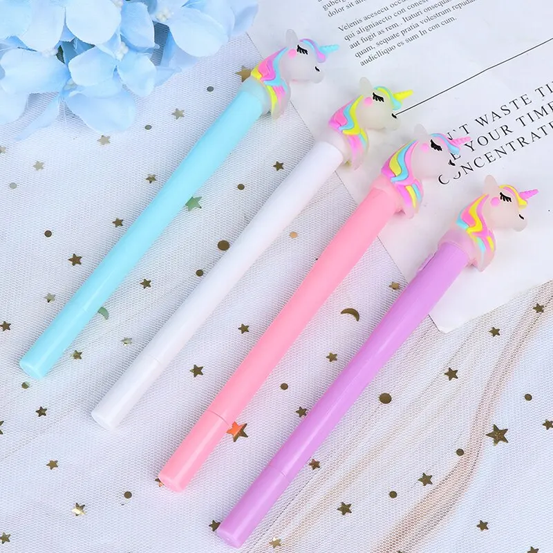 1 Pcs Creative Cute Cartoon Gel Pen Novelty LED Lights Pen Student Writing Signing Pen Gift Stationery School Supplies