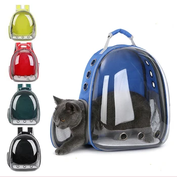 

Cat-carrying Backpack for Kitty Puppy Chihuahua Pet Carrier Transparent Capsule Breathable Outdoor Travel Cat Bag Puppy Cave