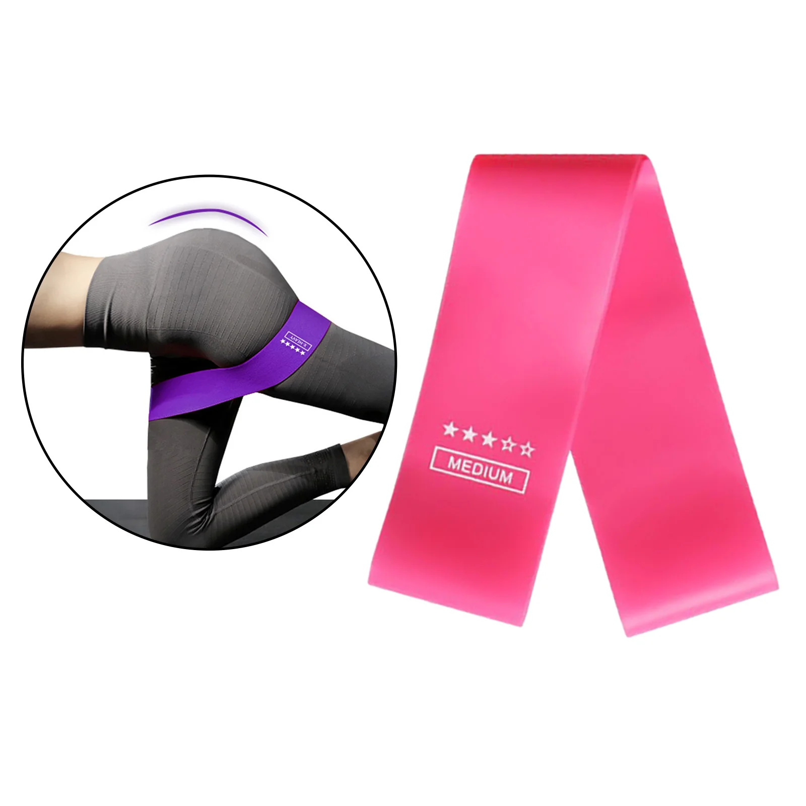 Professional Fitness Exercise Elastic Resistance Band for Physical Therapy At-Home Workouts Rehab Legs and Butt Exercise