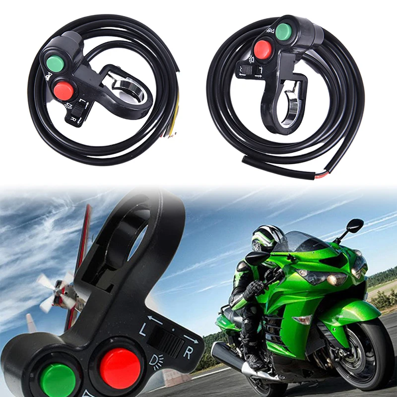 7/8 Inches Motorcycle Switch Electric Bike Scooter 3 In 1 ATV Quad Light Turn Signal Horn ON/OFF Button For 22mm Dia Handlebars | Спорт и