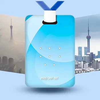 

2pcs Protection Card Air Purifier Self Protection Card With Lanyard Home Office Outdoors For Emitting Harmless Chlorine Dioxide