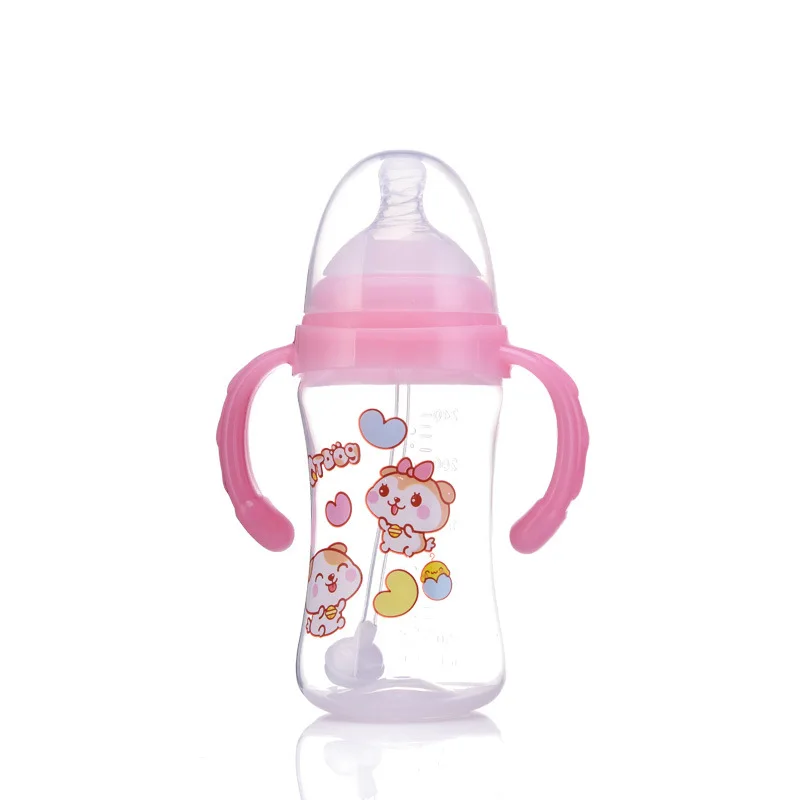

Bombay Baby Elephant BABY'S Feeding Bottle Wide Aperture with Handle Straw Automatic Anti-Colic Baby Brand New Shatter-resistant