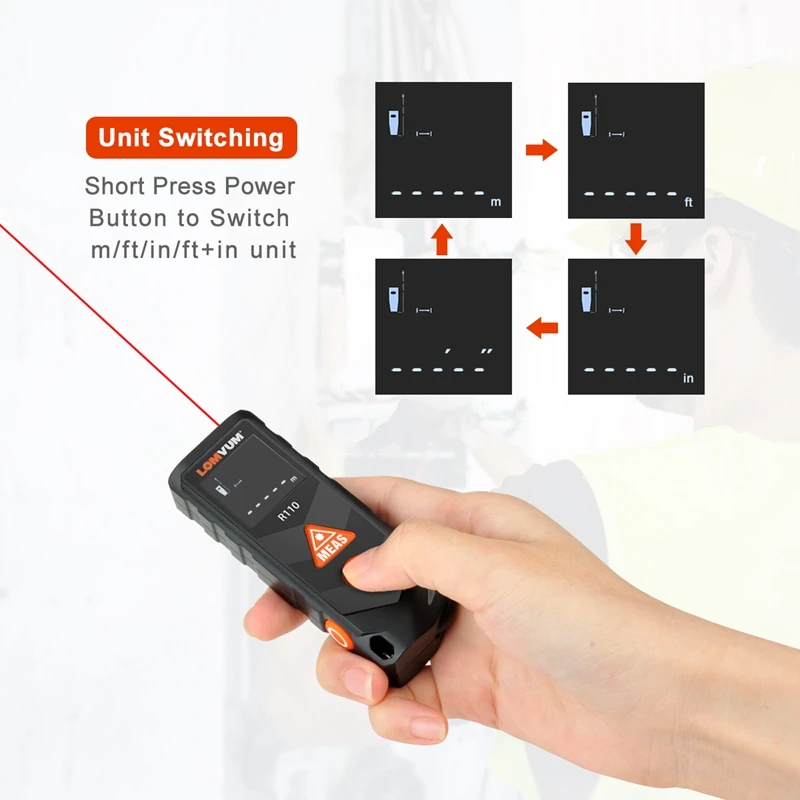 LOMVUM Handheld Mini Laser Rangefinder Distance Meter Laser Level Digital Curved Laser Distance Finder Measure 20M 40M 60M LOMVUM Handheld Mini Laser Rangefinder Distance Meter Laser Level Digital Curved Laser Distance Finder Measure 20M 40M 60M