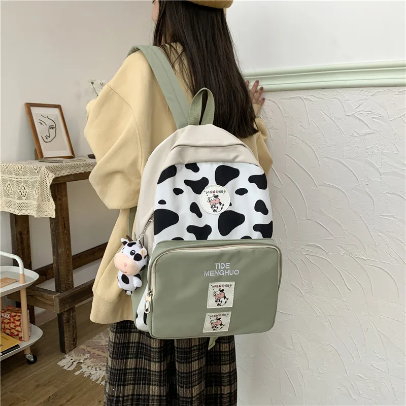 Waliicorners Kawaii Book Female Student Backpack Embroidery Girl Fashion Harajuku Laptop Cute Backpack Cows Leopard Women School Bag 16 Hfe387ab4ffc04a8d97bc4d89a0e1ce35a