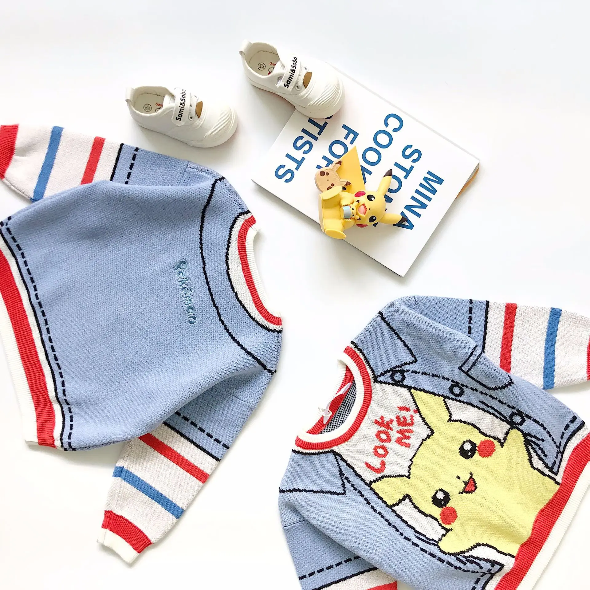 Tonytaobaby/осенне-зимняя одежда новая детская одежда вязаный пуловер с рисунками из мультфильмов свитер для детей свитера для девочек и мальчиков