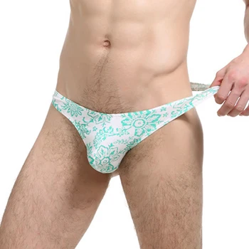 

Fashion Gay Underwear Fashion Printed Strap Mens Sexy Underpants Lingerie Men Thongs and G Strings Tanga Hombre
