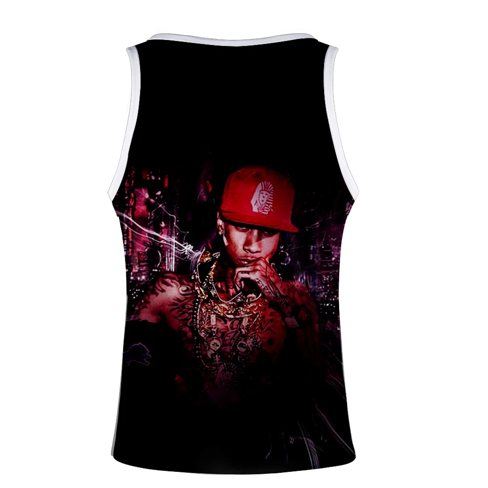 Новинка,, Tyga, 3D принт, топы, женские, мужские, летние, крутые, без рукавов, жилет,,, Повседневная Уличная одежда