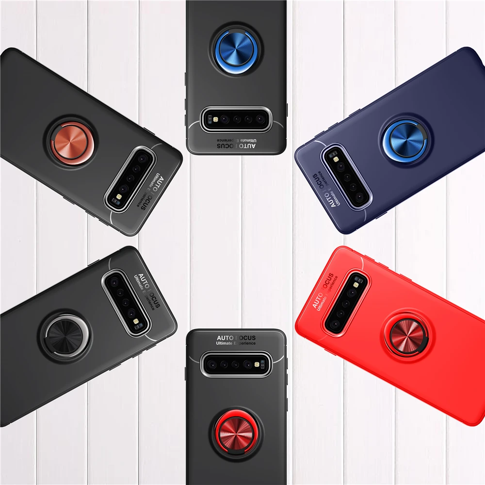 Противоударный силиконовый чехол для samsung Galaxy S10 5G S10E Lite S9 S8 Plus чехол с магнитным кольцом для samsung Galaxy S 10 9 8 Plus 5G