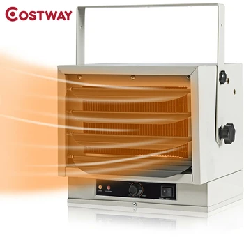 

COSTWAY 5000W Premium Steel Hardwired Commercial Heater w/ Dual Knob Controls 3 Gears Adjustment Overheating Protection Heater