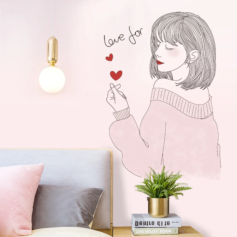 [Shijuekongjian] настенные наклейки для девочек с героями мультфильмов DIY красивые детей