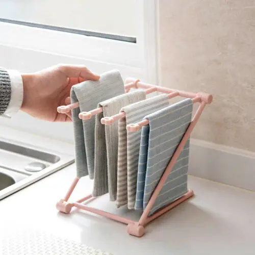 Складная вертикальная вешалка для полотенец держатель стакана воды ванной кухни