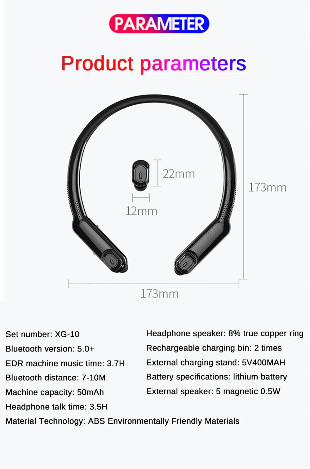 TWS Bluetooth наушники портативные шеи Радио HD стерео беспроводные шейные наушники шумоподавление игры Спорт Водонепроницаемая гарнитура