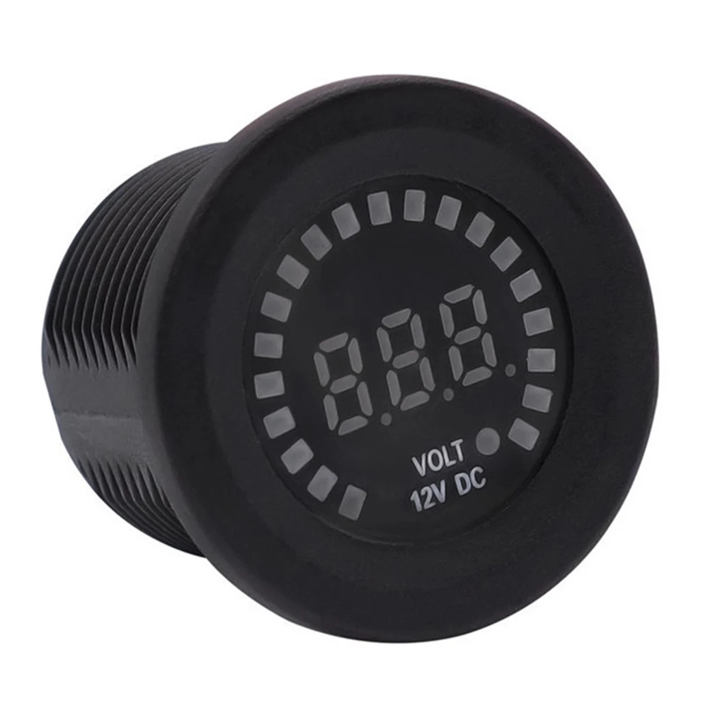DC 12V Вольтметр, светодиодный индикатор напряжения, универсальный цифровой измеритель напряжения для водонепроницаемости