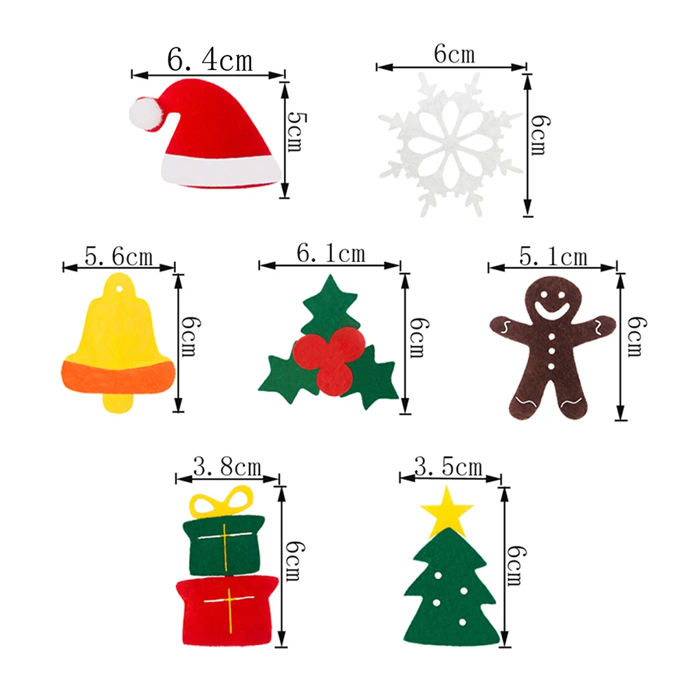12pcs Cake Topper Felt Christmas Bell Creative Cupcake Toppers Party Supplies Fruit Picks Cake Picks Decor