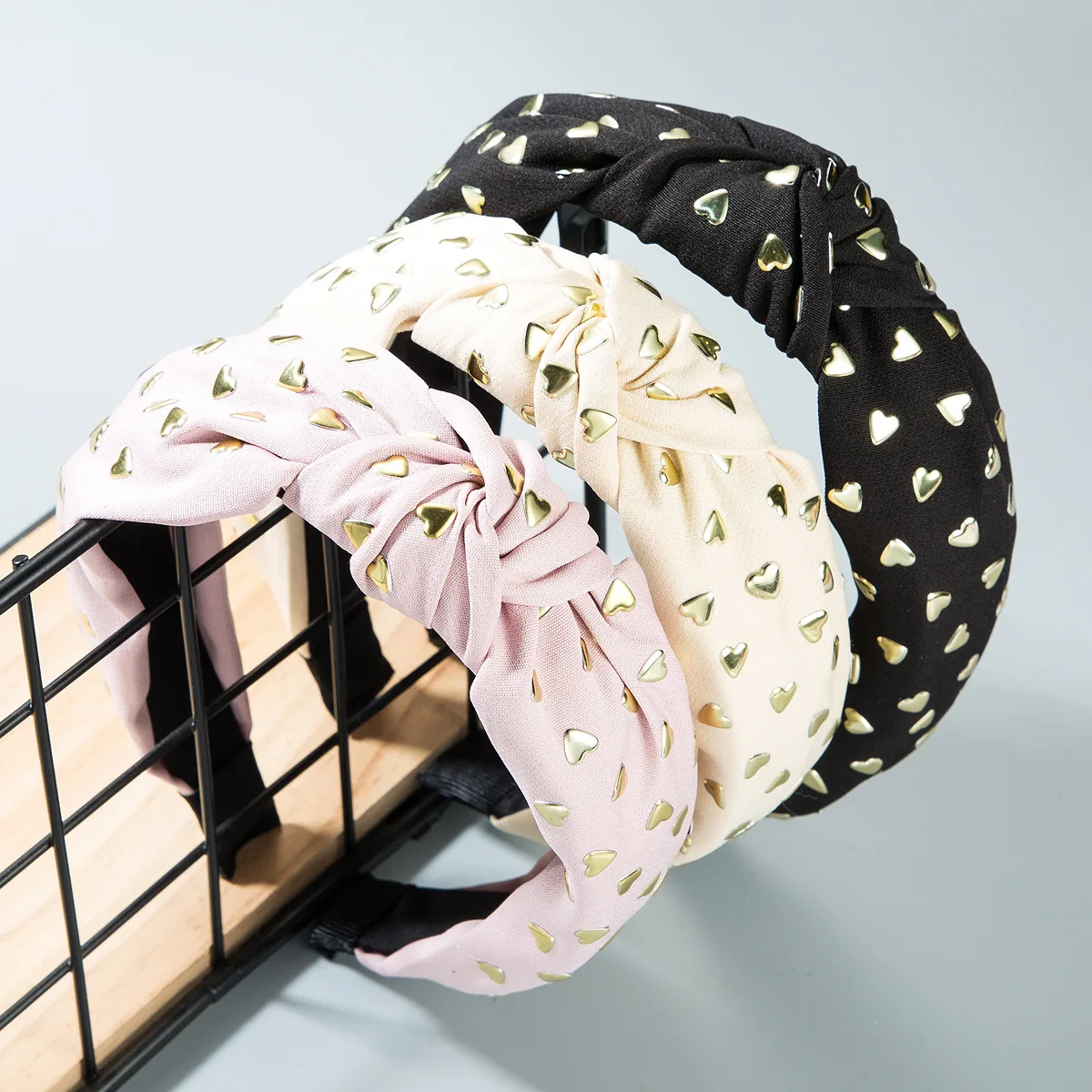 Женщины Твист Hairband сердце головная лента с бантом крест TiesCloth обруч для волос Обручи