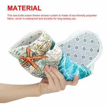 

3 PCS Sea Turtle Bathroom Polyester Non Slip Toilet Lid Cover Rug Mats Decor Set Brand New And High Quality