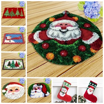 

Christmas Knooppakket Latch Hook Kits Diy Quality Gifts European and American Style Smyrna Needlework Mat Latch Hook DIY Cushion