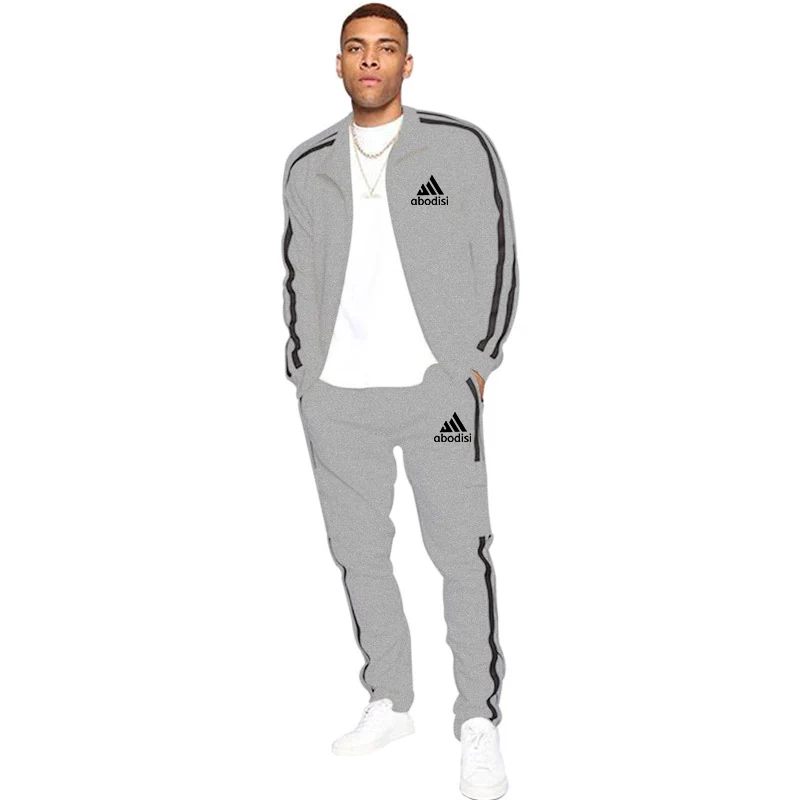 Men Tracksuits Solid Color Sportswear  