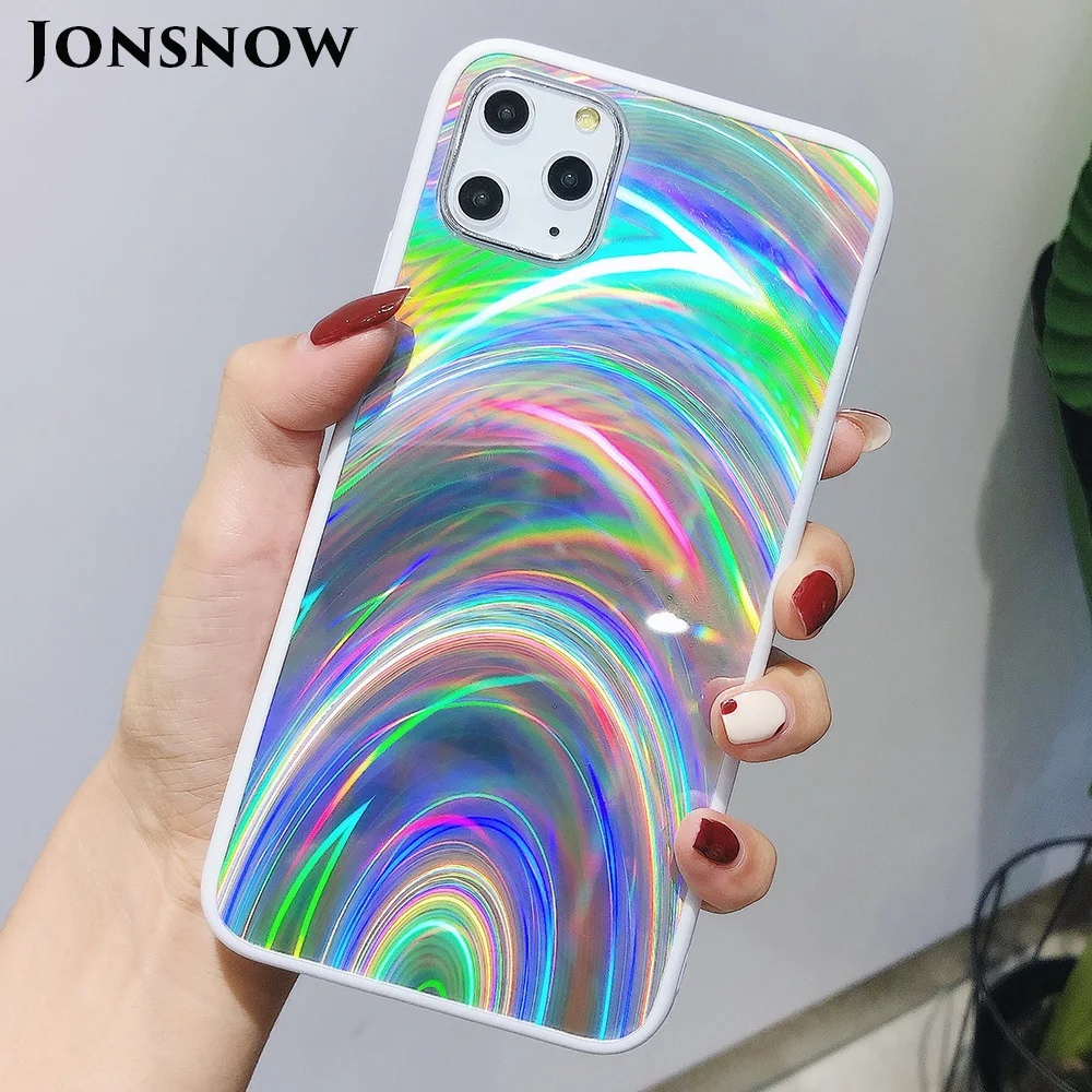 JONSNOW Голографический лазерный чехол с призмой для iPhone 11 Pro X XR XS Max чехол s 3D радужный блестящий чехол для телефона для iPhone 7 8 6S 6 Plus