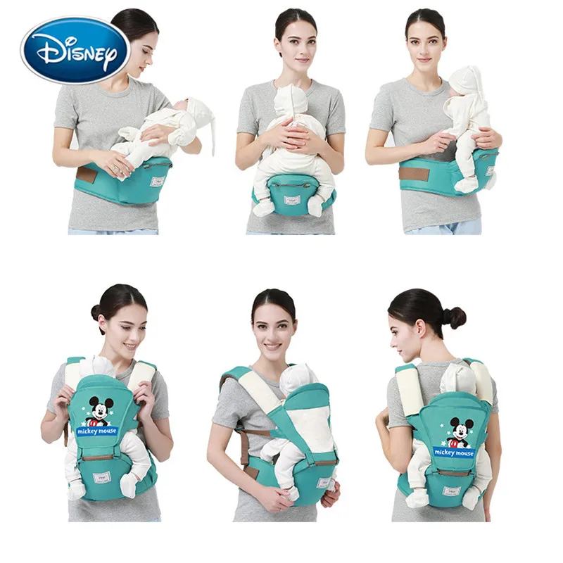Disney Baby мультфильм Хипсит(пояс для ношения ребенка) хлопок Многофункциональный ребенок, прежде чем держать один стул мягкий съемный портативный 0-36 месяцев