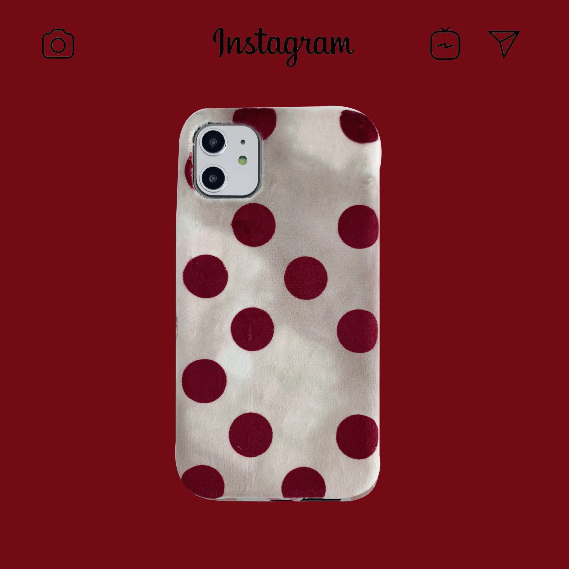 

Plush wave point Phone Case For iPhone 11 Pro Xs Max Fashion Cute Soft Cover For iPhone X XR XS Max 8 7 6 S Plus Case
