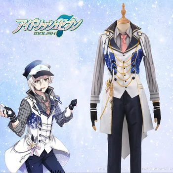 

IDOLiSH7 Cosplay Costume Trigger White Special Day Kujo Tenn Cool Stage Adult Women Uniform Stripe Shirt Jacket Hat Pants